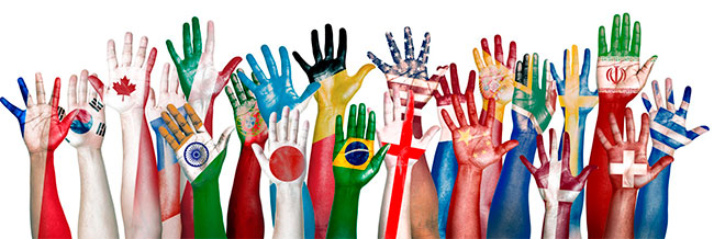 Hand-with-flags
